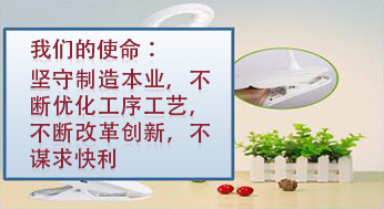 我們的使命：堅(jiān)守制造本業(yè)，不斷優(yōu)化工序工藝，不斷改革創(chuàng)新，不謀求快利